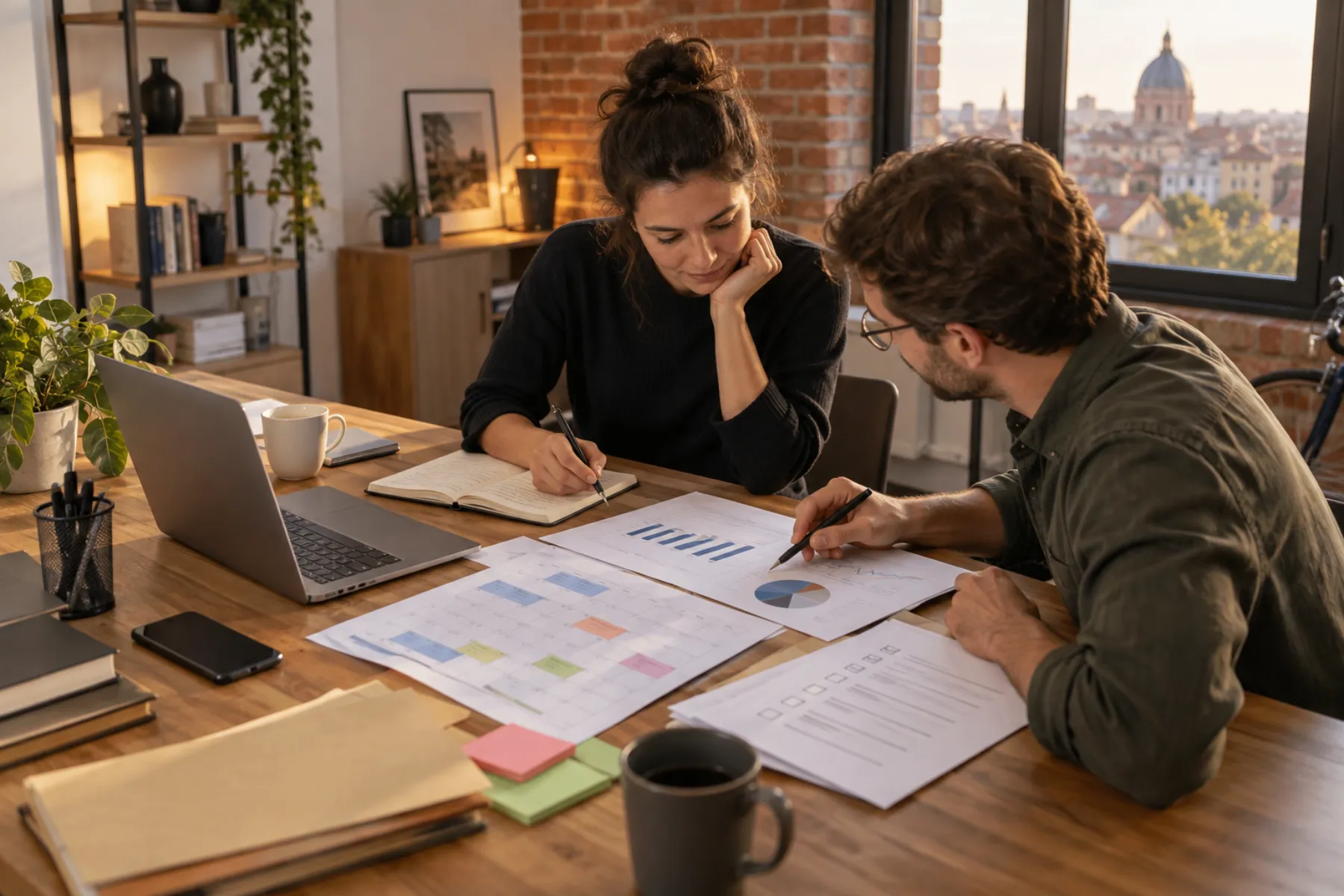 Une dirigeante suit les indicateurs de sa jeune entreprise