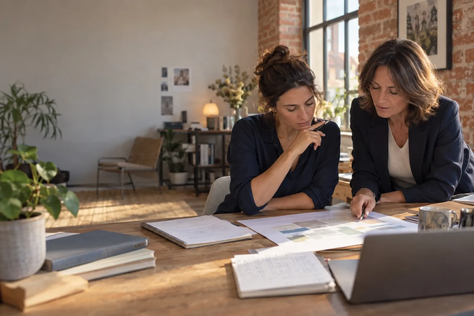 Des entrepreneurs échangent pendant une séance d’accompagnement